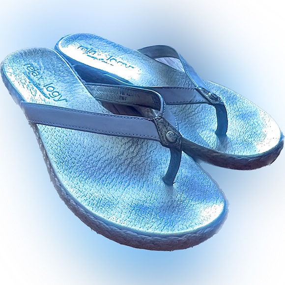Womens Tommy Bahamas boat floating sandals flip flops white and gold sz 7 - Picture 1 of 9